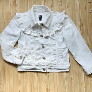 GAP Girls sz 6/7 White Jeans Jacket